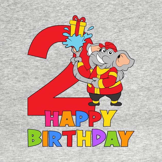 2nd Birthday Party 2 Year Old 2 Years by KidsBirthdayPartyShirts